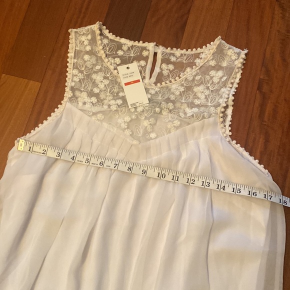 Kaktus NWT White Lined Lace Bubble Mini Dress - Sz M - Picture 13 of 14